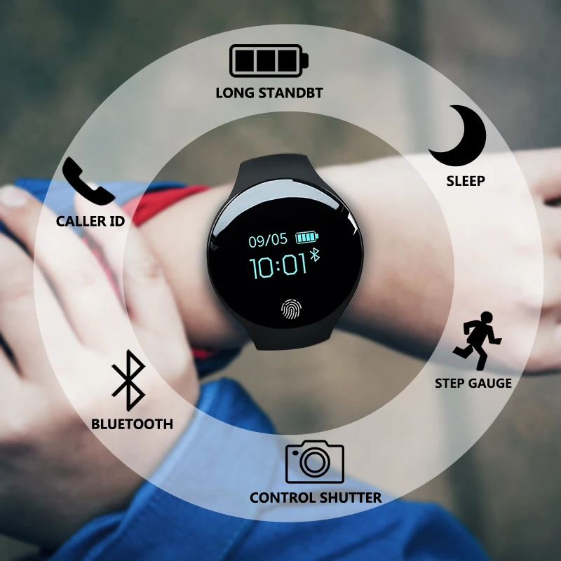 Смарт часы с сенсорным экраном и bluetooth для мужчин женщин детей функцией