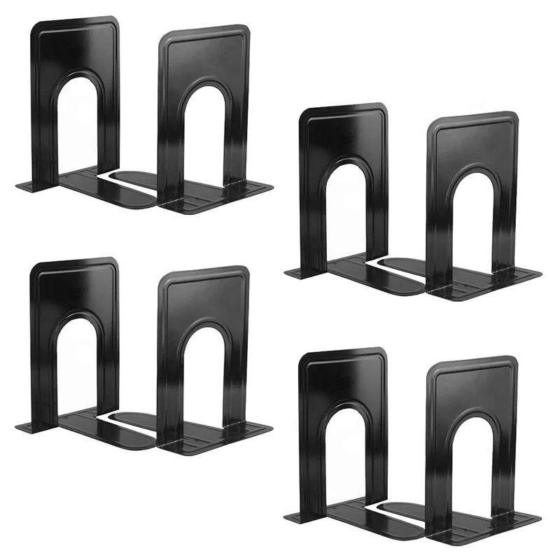 Book Ends Bookends Iron Metal Set Non Skid Heavy Duty 3 Pairs Sets 