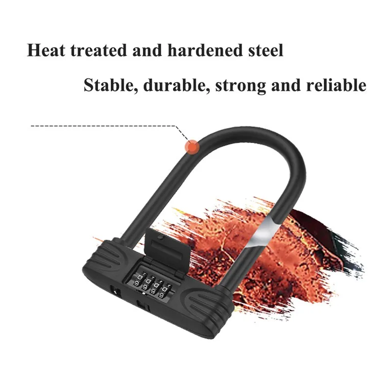 

Bicycle Bike U Shape Lock Anti-theft Steel Motorcycle Gates Safety Lock Fences Security Strong Cycling Bike Lock Hardware