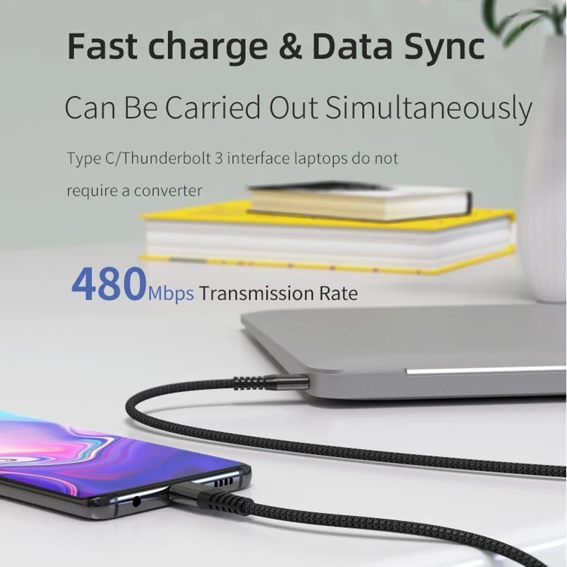 3 a 0,3 M 1,2 M type C To type C кабель для зарядки и передачи данных в трикотажной оплетке для samsung Galaxy A7 S7 кабели для мобильных телефонов шнур для huawei
