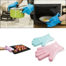 1 шт., кухонные силиконовые перчатки с защитой от ожогов, жаростойкие перчатки для приготовления пищи, барбекю, гриль, Нескользящие перчатки D30