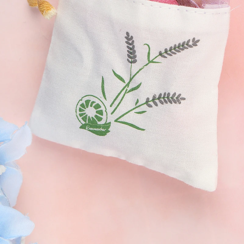 Beautiful 6pcs Sachets Flower Printing Empty Lavender Fragrance Sachet Bags