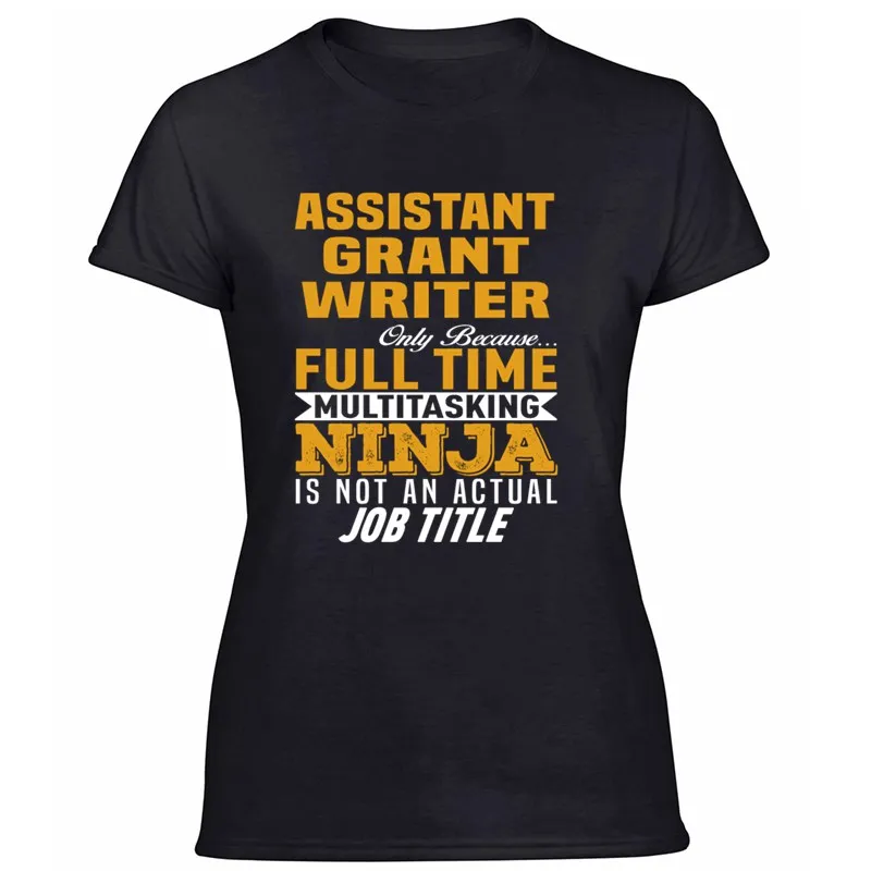 Дизайн Assistant Grant Writer футболка для мужчин хлопок женская футболка большие размеры S-5xl Топ Футболка
