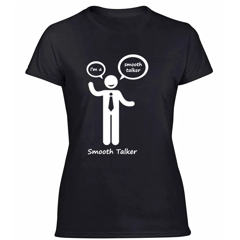Women-Black Comical the attitude of a smooth talker, футболка для мужчин,, тонкая футболка, против морщин, большой размер, S~ 5xl, хип-хоп - Цвет: Women-Black