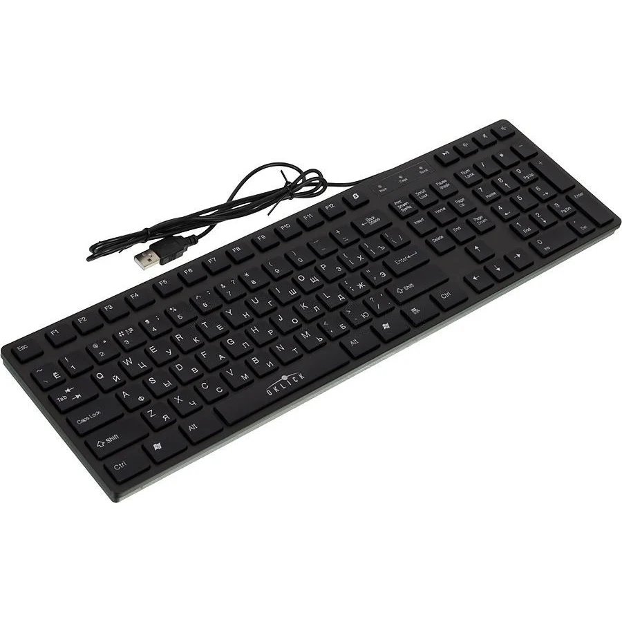 Клавиатура Oklick 570M черный USB slim Multimedia