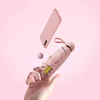 

Mini Capsule Umbrella Windproof Anti-UV Protection Folding Umbrella Travel Rain Women Umbrella Pocket Children Clear Umbrella