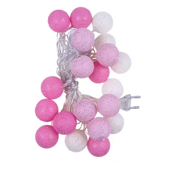 

20LED Cotton Ball Festival Parties and Weddings Decorated String Light Outdoor Romantic Fairy Lamp Wedding Party Decor