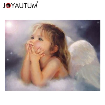 

New 2014 Handmade Oil Painting Canvas Picture Wall Decoration For Kid Living Room Paintings Angel Girl European Gift 20*24 inch