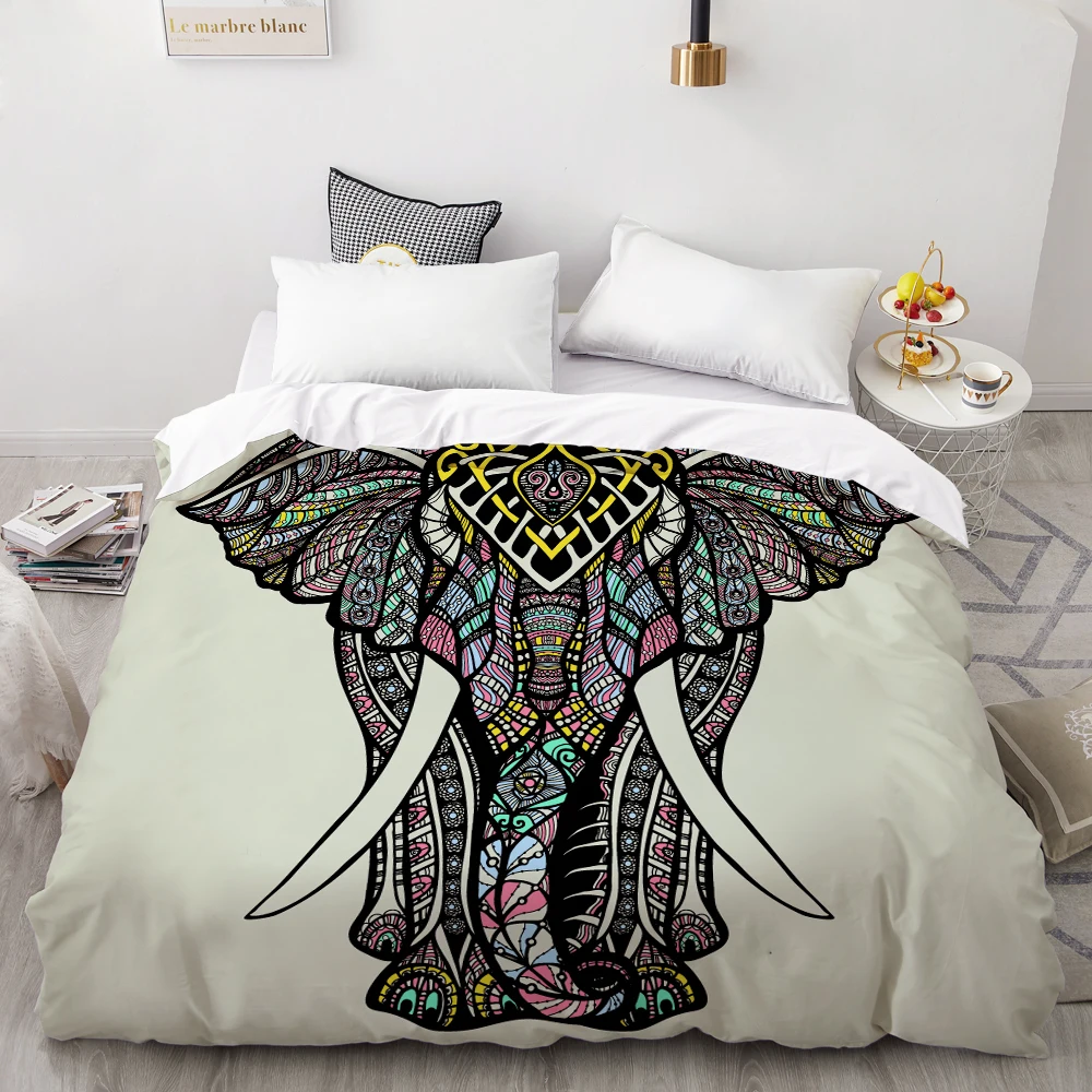 Elephant-05 3D, пододеяльник, одеяло/Стёганое одеяло/Одеяло чехол queen/King, слон с Жокейские постельные принадлежности изготовление размеров под заказ/220x240/200x200, Прямая - Цвет: Elephant-05