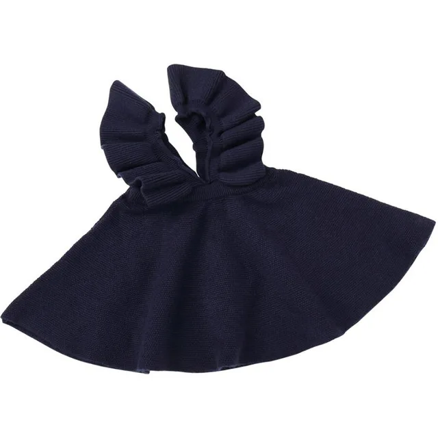 Dark Blue Коллекция года, платье-свитер для маленьких девочек Вязаный комбинезон для детей от 1 до 6 лет, платье-свитер джемпер для малышей, Осеннее детское платье - Цвет: Dark Blue
