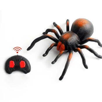 

Halloween Simulation Spider Shock Toys Infrared Remote Control Spider Trick Funny Disgusting Insects Props Electric Toys
