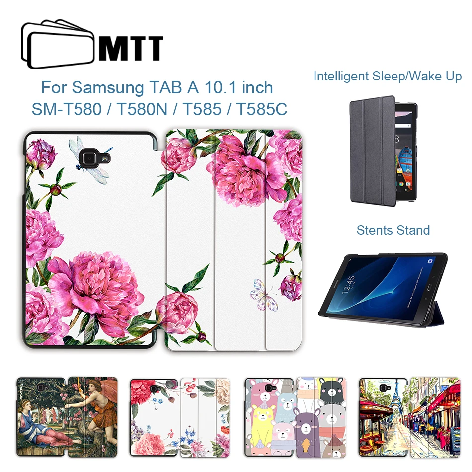 MTT для samsung Galaxy Tab A6 10,1 T580 чехол тонкий кожаный чехол-книжка из искусственной кожи чехол Чехол для SM-T580 T580N T585 T585C планшет Funda