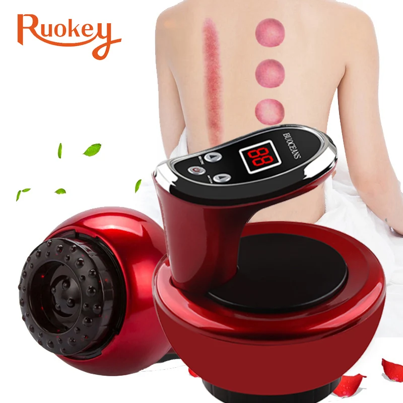 Electric Cupping Stimulate Acupoint Body Slimming Massager Guasha Scraping Heat Massage Negative Pressure Acupuncture Therapy