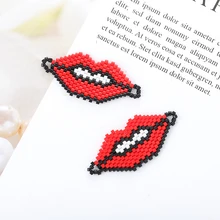 G. YCX 10 шт./компл. Delica бисера Miyuki Bileklik плетеные аксессуары в виде красных губ, Браслеты Цепочки и ожерелья Аксессуары для изготовления украшений своими руками