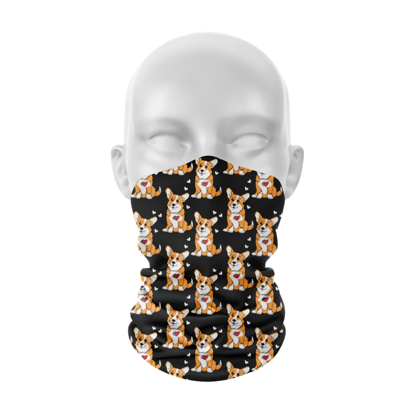 Fashion Fun Mini Pattern Headscarf Cartoon Animal Bandana Women Dust-proof Headwear Hiking Protective Face Elastic Wrist Strap