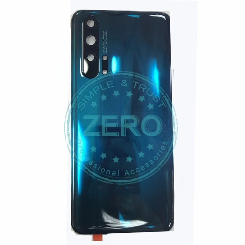 Green Для huawei Honor 20 Pro задняя крышка батарейного отсека+ стеклянный объектив камеры для Honor 20Pro задний корпус сменный части высокое качество - Цвет: Green