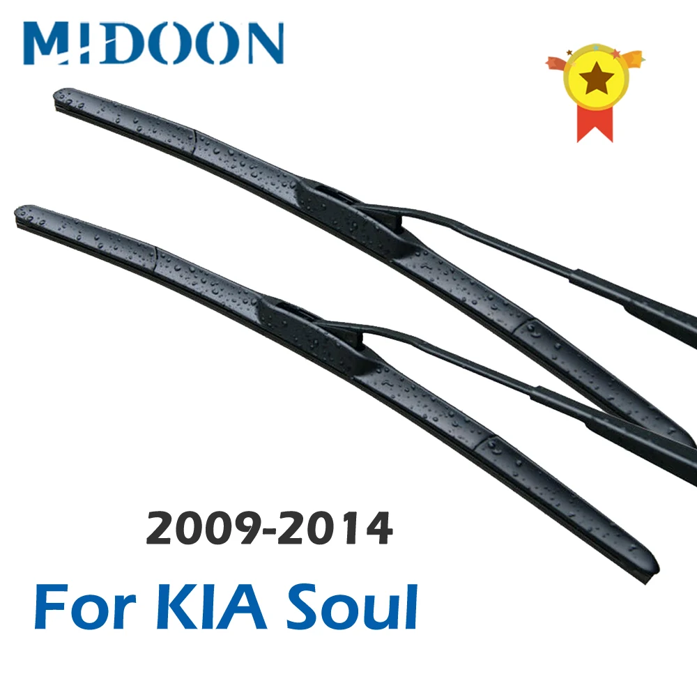 MIDOON гибридные щетки стеклоочистителя для KIA Soul Fit Hook Arms 2009 2010 2011 2012 2013 2014 |