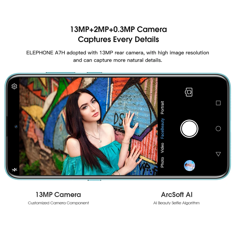 ELEPHONE A7H Helio P23 Octa Core 4 Гб 64 мобильный телефон 6 дюйма разрешение Full Экран Android 9 0 3900