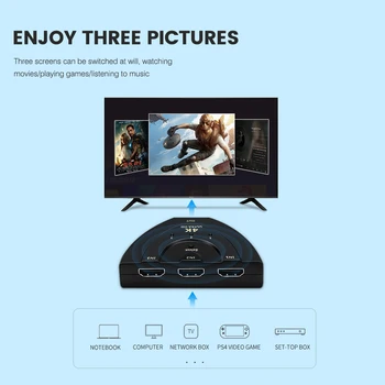 

ZOMY 4K HDMI Switch Adapter Cables for WG-HH14H 3*HDMI Conneted to TV/Monitor Compatible with Multiple Devices Free Shipping
