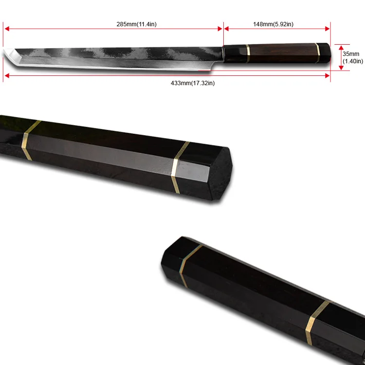 EVERRICH 11," дюймовый профессиональный нож для суши DV10 34 слоя дамасский нож из нержавеющей стали высокого качества сашими с подарочной коробкой