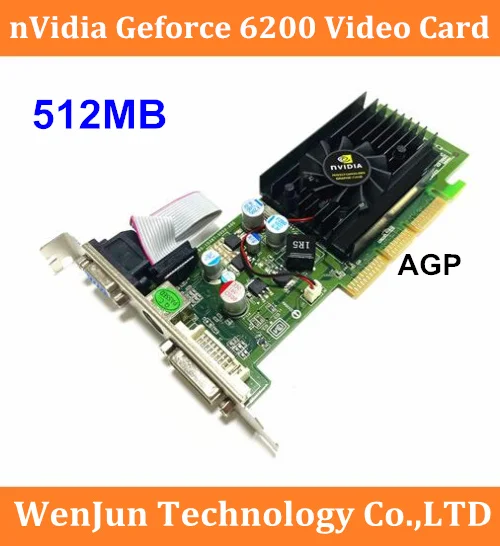 Оригинальная новая видеокарта nVIDIA GeForce 6200 512M AGP GF6200 DDR2 8X высокое качество |