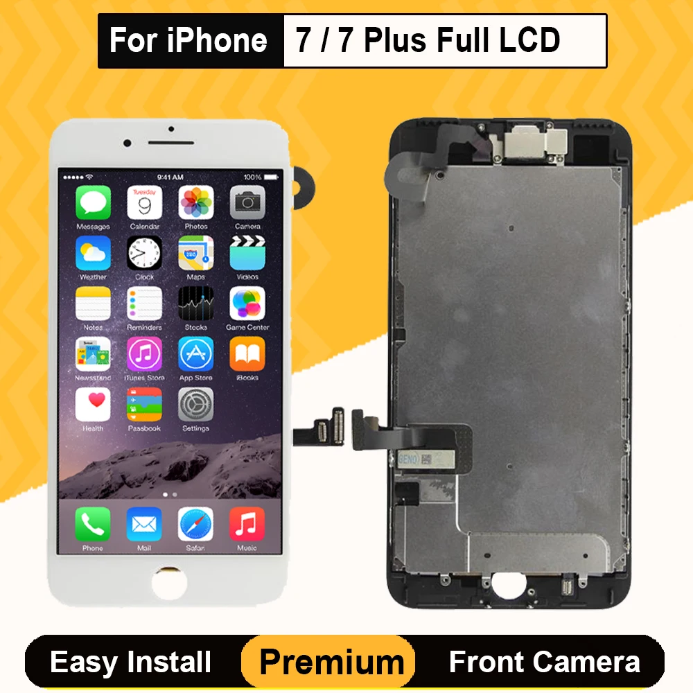 

Grade AAA Full Set LCD Complete Display For iPhone 7 7Plus Screen Display Replacement Front Camera Earpiece Speaker No Dead Pixe