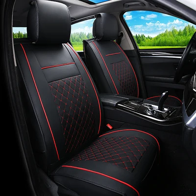 ZRCGL универсальные автомобильные Чехлы Flx для Volkswagen VW passat golf tiguan sharan jetta Variant UP Multivan Scirocco magot polo - Название цвета: Black red