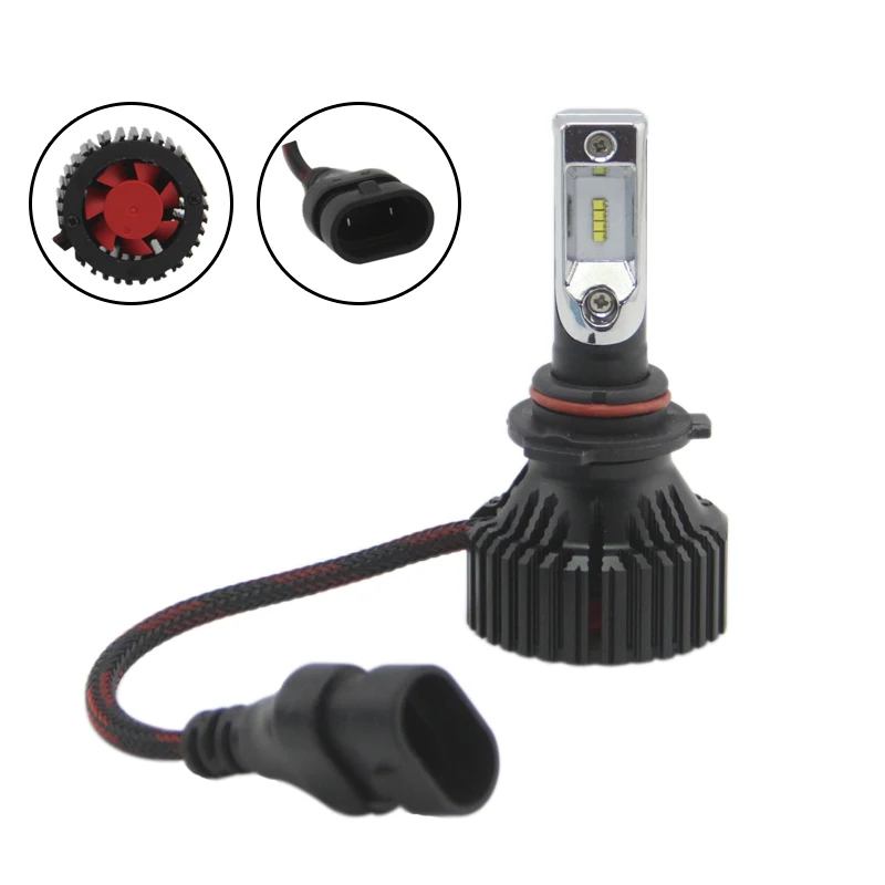 2pcs Auto Parts Car Headlight T8 H1 H3 H4 H7 H8 H11 9005 9006 LED Aluminum Alloy White 12V 8000LM LED Ultra bright Car Headlight 1