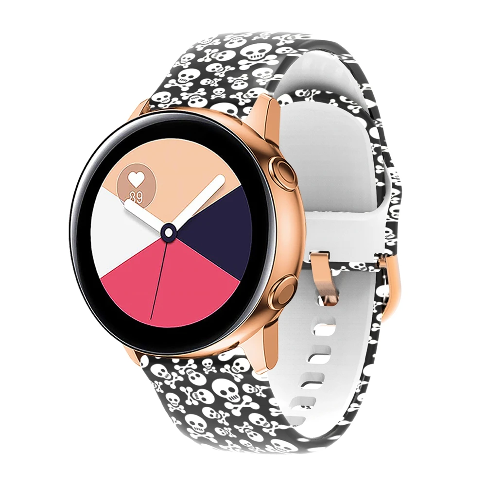 Hangrui 20 мм силиконовый ремешок для samsung Galaxy Watch Active 42 мм gear S2 для Garmin Amazfit Bip браслет ремешок