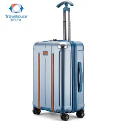 Travelhouse Чемодан Бизнес поездки посетить бар 20-дюймовый посадки чемодан на колесиках для путешествий чистый Для мужчин и Для женщин