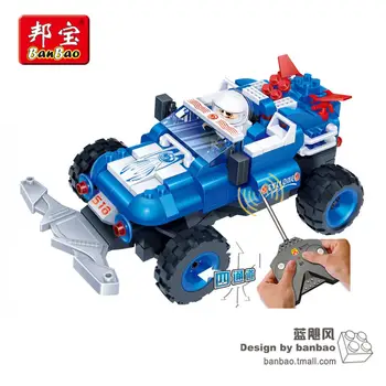 

BanBao technic series Electric PullBack RC Car Educational Building Blocks Bricks Model Toy 8215 For Children Kids lepiningly