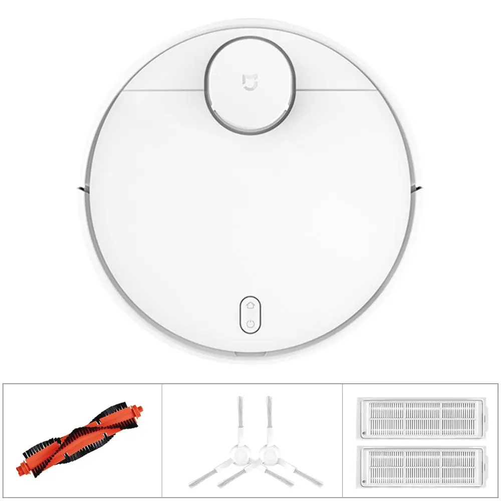 white with Parts 2 Xiaomi STYJ02YM подметальный робот-пылесос 360 градусов лазерное сканирование LDS радар управление с помощью приложения для дома - Цвет: white with Parts 2