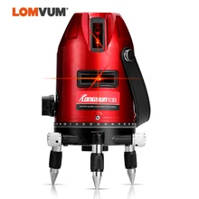 LOMWUM 3 линии лазерный уровень самонивелирующийся горизонтальный и вертикальный 360 градусов Регулировка более высокий Nivel лазерные строительные инструменты