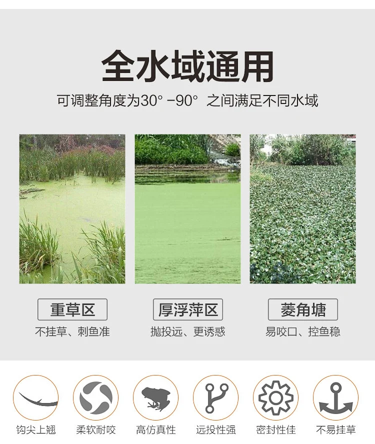Lure Ray Frog Eye Модифицированная лягушка вверх Четыре слота крови Leiqiang Blackfish