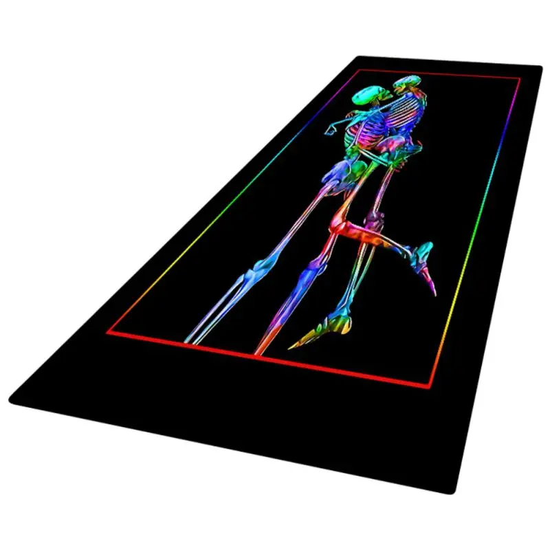 F Хэллоуин праздничные украшения для дома тема прямоугольник области ковер мягкий фланелевый пол Скелет шаблон ковер нескользящий задний коврик - Цвет: F