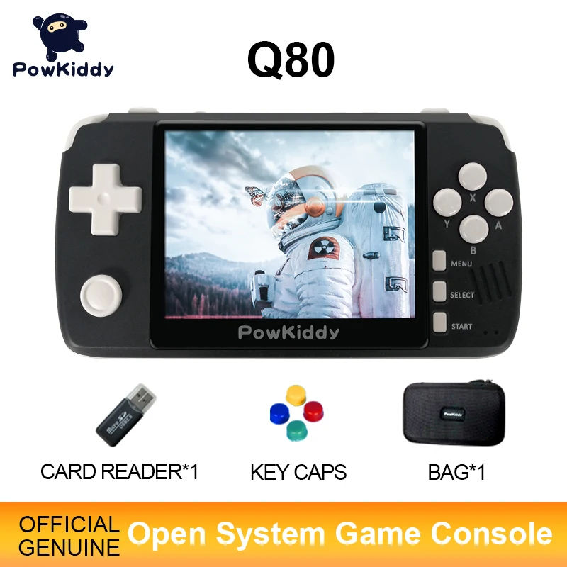 Консоль игровая Powkiddy q80 в стиле ретро 3 5 дюйма IPS экран 4000 игр|Портативные игровые