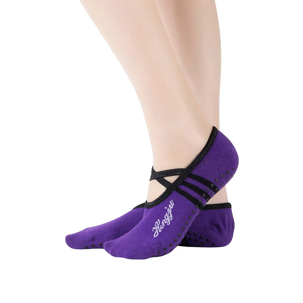 Женские нескользящие носки с открытым носком, отделенные пальцами, спортивные носки для балета, носочки с принтом skarpetki damskie chaussette femme
