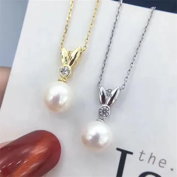 

Jewelry Handwork Pendant Base S925 Sterling Silver Pearl Pendant Accessories And Parts Findings Jewelry For DIY Fittings Women