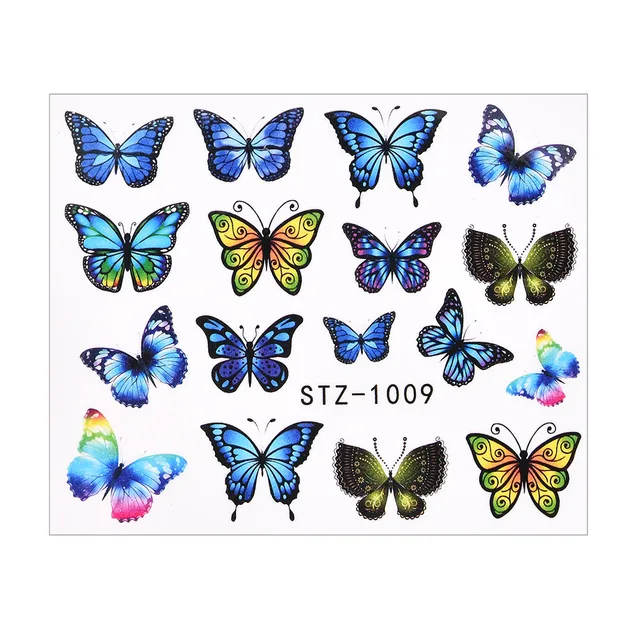 1Pcs Water Nail Decal and Sticker Flower Leaf Tree Green Simple Summer DIY Slider for Manicure Nail Art Watermark Manicure Decor TA630