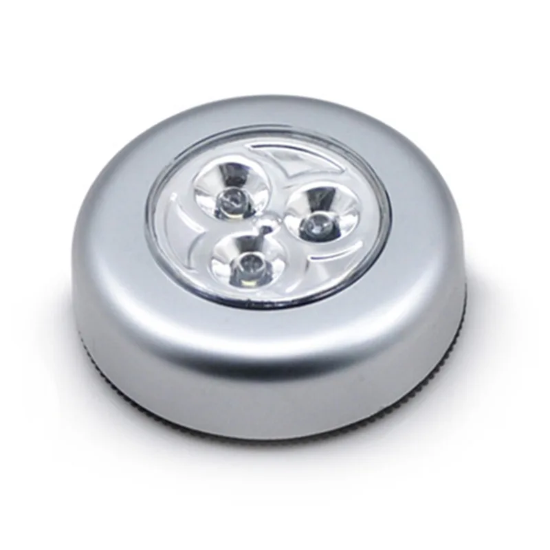 3led no sensor light Led лампа, гардероб Батарея Беспроводной Ночной светильник сенсорный Push нажмите прочно держаться на поверхности в любом месте лестница шкафы Счетчики 1/3/6/7led крытый светильник Инж - Испускаемый цвет: 3led no sensor light