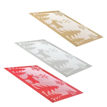 

3PCS Delicate Christmas Placemat Party Decoration Use Table Mat for Christmas