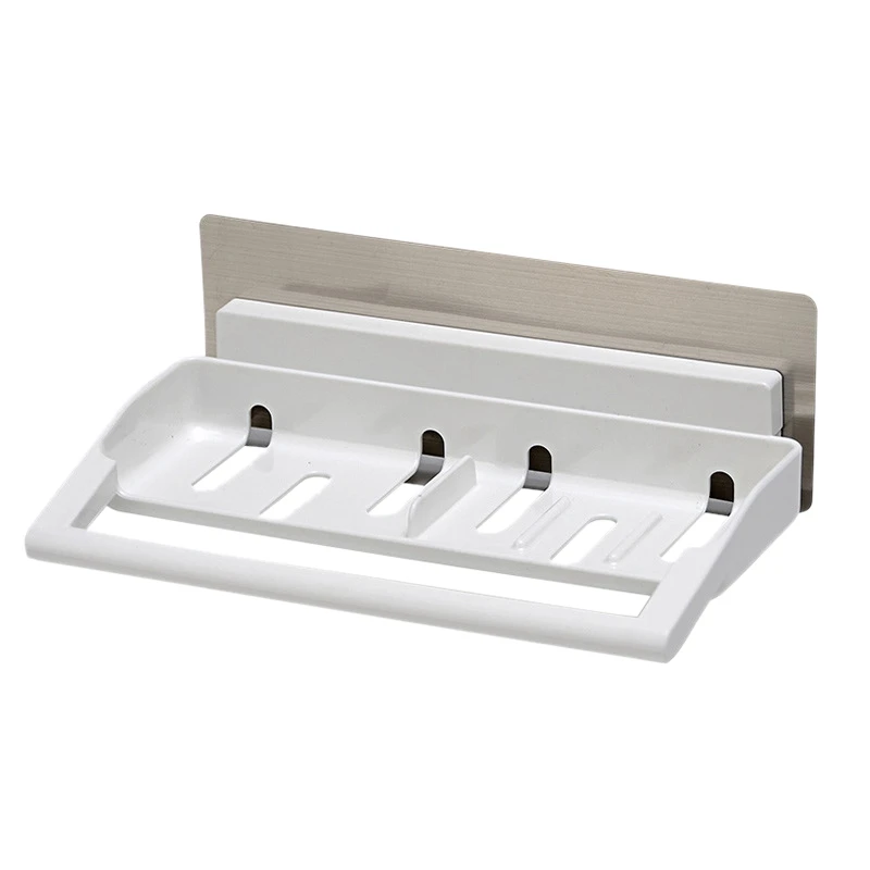 Multifunction White Suction Cup Bathroom Durable Storage Shelf Soap Cosmetic Storage Holder Towels