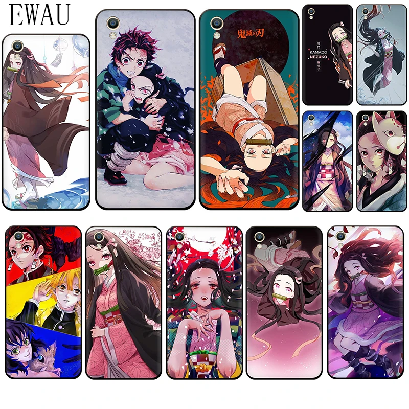 

EWAU Anime Kimetsu no Yaiba Silicone phone case for OPPO A5 A57 A59 A83 F7 F9 R9s R11s A37 A77 F11 R15 R17 pro