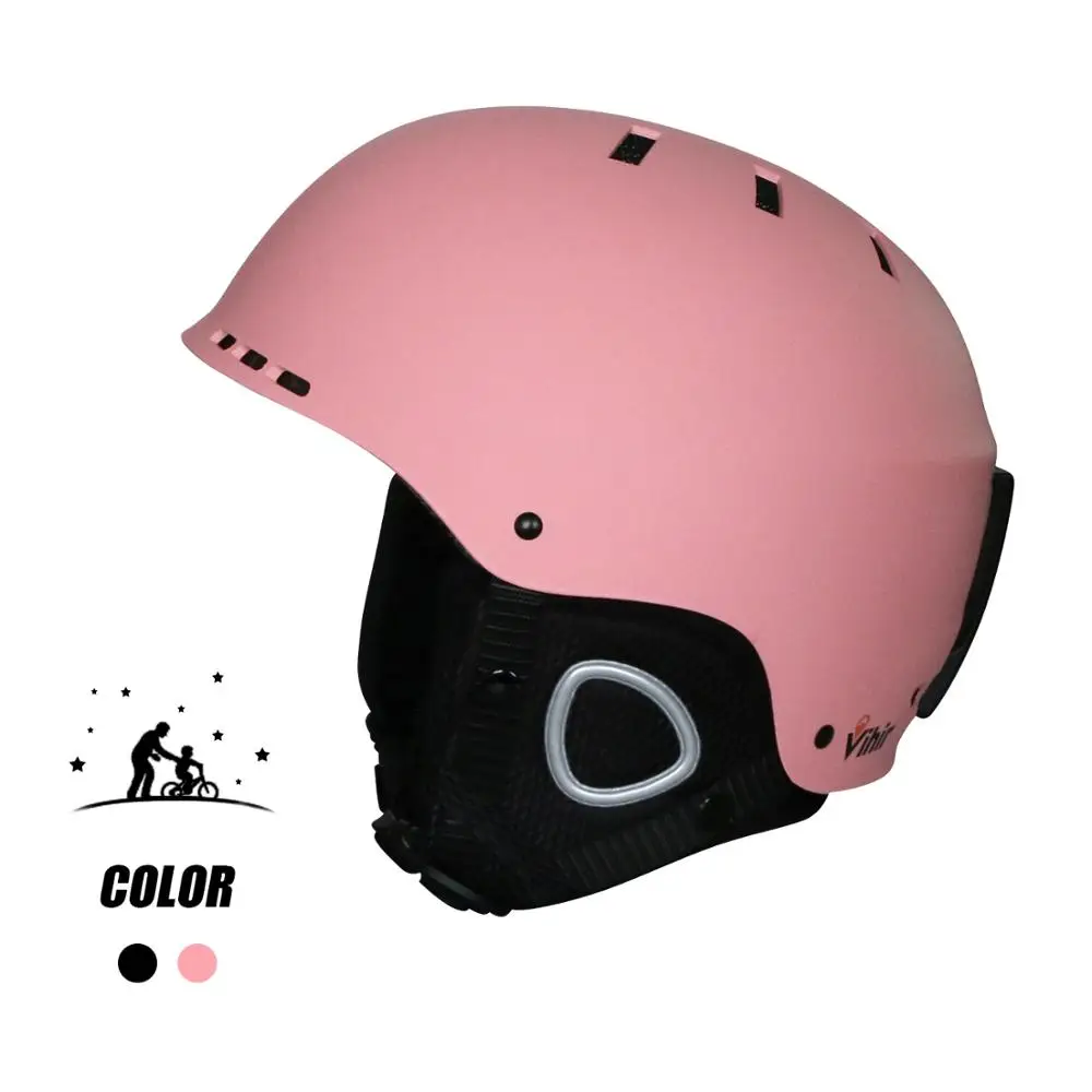 

Vihir Adjustable Dial Professional Outdoor Sport Snow Skateboard Skating Helmet Integrally-molded Ski Helmet For Adult Kids