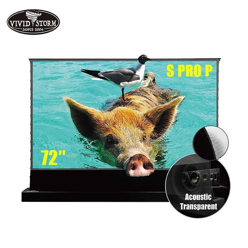 Schermo Protettivo Vividstorm Da 72 Pollici S Pro P Con Suono Ust Alr Perforato Trasparente Per Tv Laser E Film Home Theater