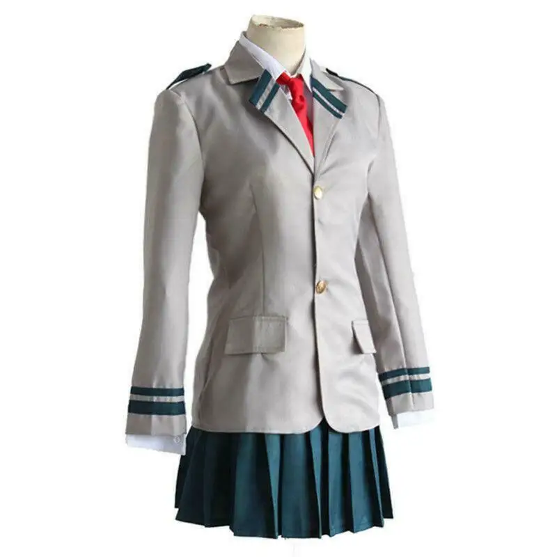 OCHACO URARAKA cos Аниме Boku no Hero Academy Midoriya Izuku Bakugou кацуки OCHACO URARAKA Косплей Костюм мой герой Academy школьная форма - Цвет: OCHACO URARAKA cos