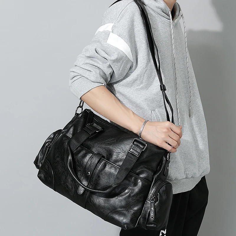 Casual HandBags For Men Superior Quality PU Leather Business Package Crossbody Bags Single Shoulder Travel Duffle |
