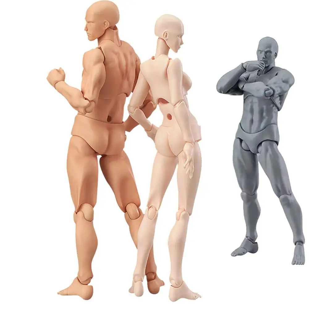 

1 Set Drawing Figures For Artists Action Figure Model Human Mannequin Man and Woman Set Action Figure Toys Draw figures figurine