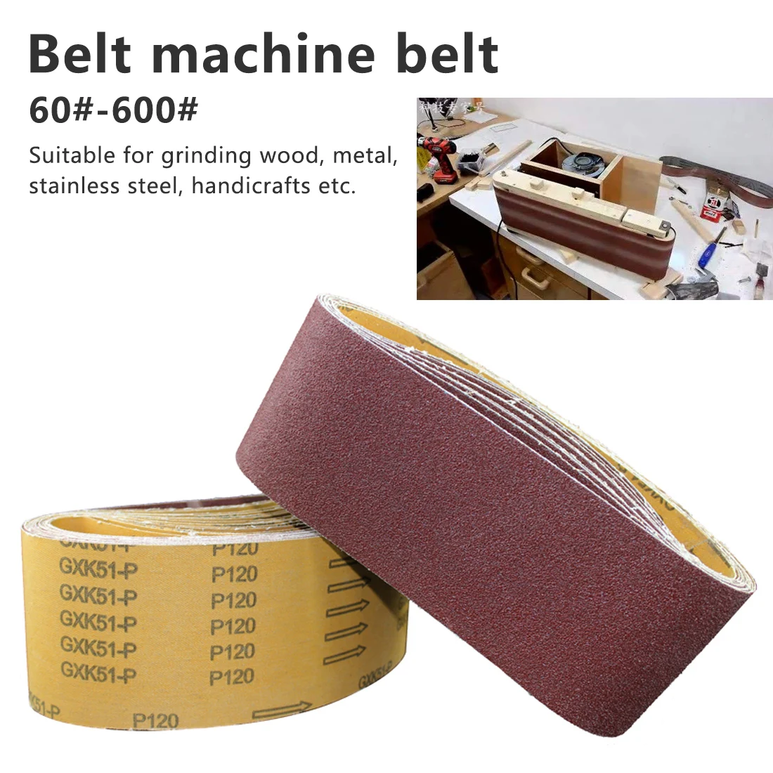 

P60 - P600 915*100mm Wood Soft Metal Grinding Polishing Sanding Belts Abrasive Sanding Screen Band 1 Pieces