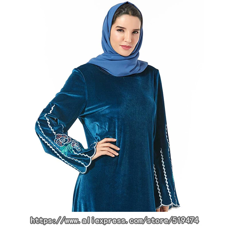 Дубай черный бархат abaya Soiree турецкий хиджаб мусульманское платье кафтан Marocain Кафтан платья ислам ic одежда для женщин халат ислам